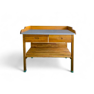 Multifunkční zahradní grilovací stolek Alan dřevěný 100x55x90cm